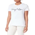 Tommy Hilfiger Women's Heritage Crew Neck Graphic Tee, Classic White, LG
