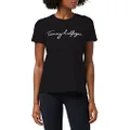 Tommy Hilfiger Women's Heritage Crew Neck Graphic Tee, Masters Black, LG