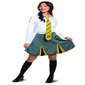 Disguise Harry Potter Skirt, Wizarding World House Themed Dress Bottom, Adult Halloween Costume and Party Accessory, Gray & Yellow, Women's Medium (8-10)