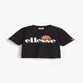 Ellesse Junior Nicky Crop T-Shirt, Black, 8 to 9 Years