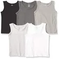 HonestBaby Baby Muscle Tee Sleeveless T-Shirt Multi-Packs, 5-Pack Gray Ombre, 2 Years