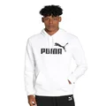 PUMA Men's Essential Big Logo Hoodie FL, White, XXL