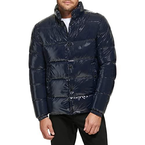 Calvin Klein Puffer Jacket-Men, Winter Coat, Water Resistant, True Navy, X-Large