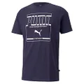 PUMA Men's Graphic Tee T Shirt, Blue Marine, Large
