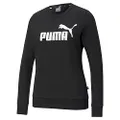 PUMA Women's Essential Logo Crew FL, Black, XXL