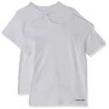 CK Kids and Baby Boys 2 Pack Crew Neck T-Shirt White/White L