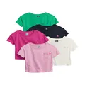 GAP Girls' 5-Pack Mix and Match Pocket T-Shirt, Multi, 3T