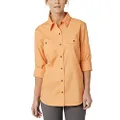 Wrangler Riggs Workwear Women's Vented Button Down Work Shirt, Melon, Medium