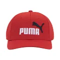PUMA Unisex Evercat Mesh Stretch Fit Cap, Red/Blue, Large-X-Large