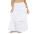 Maaji Women's White Quartz Delilah Long Skirt, White, Medium
