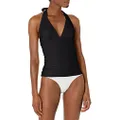Tommy Hilfiger Women's Standard Tankini Swimsuit Top, Black, X-Large
