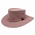 Jacaru Australia 1065 Ranger Leather Hat, Pink, Large