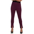 Calvin Klein Women's Everyday Ponte Fitted Pants, Aubergine, Small
