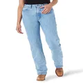 Wrangler Women's Cowboy Cut High Rise Slim Fit Tapered Leg Jean, Antique Wash, 3-36