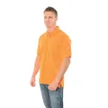 TOMYEUS DNC Men's Cotton Rich New York Polo T-Shirt, XX-Large, Orange