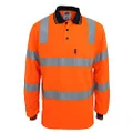 DNC Hi-Vis Biomotion Tapped Long Sleeve Polo Jersey, X-Small, Orange