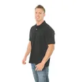DNC Men's Cotton Rich New York Polo T-Shirt, Medium, Black