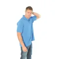 TOMYEUS DNC Men's Cotton Rich New York Polo T-Shirt, Small, Ocean Blue