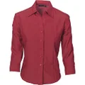 DNC Ladies Cool-Breathe 3/4 Sleeve Shirt, Size 24, Cherry
