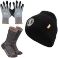 Klein Tools Standard Winter Hat Kit Features Knit Beanie, Black, Large