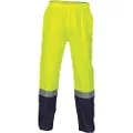DNC Hi-Vis Two Tone Light Weight Rain Pant with 3M Reflective Tape, 6X-Large, Yellow/Navy