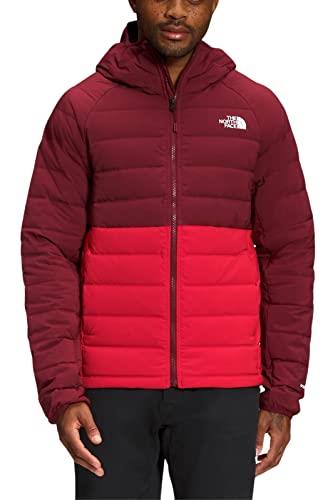 The North Face Men's Belleview Stretch Down Hoodie, Cordovan/TNF Red, Small