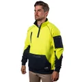 Waterproof Rain-Defend™ Hi-Vis Fleece 1/4 Zip Jumper - Waterproof & Windproof Jumper for Men - Yellow - 3XL