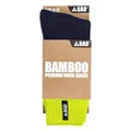 Bamboo Work Socks for Men - Organic Bamboo, Extra Thick, Comfortable and Odor-Reducing Work Boot Socks - Yellow - 6-12 - 1 Pair