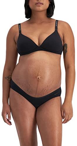 Bonds Women's Underwear Damn Dry Maternity Bikini Brief, Black, 12