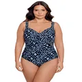 Miraclesuit Palatium Sanibel Women's Plus One Piece Swimsuit, Size 26W, Blue/Multicolour