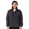 Rip Curl Men's Rincon Cord Puffer Jacket, Washed Black, Small