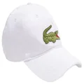 Lacoste Unisex Adult's Big Croc Cotton Cap, White, One Size