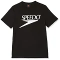 Speedo Unisex Vintage Short Sleeve Tee, Black, Large