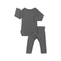 Bonds Baby Pointelle Long Sleeve Bodysuit And Legging Set, Iso Grey, 0000 (Newborn)