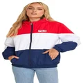 Fila Women's Chloe Colour Block Jacket Cred/White/Navy, Size M