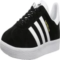adidas Originals Mens Gazelle Sneakers, Black/White/Gold Metallic, 11 US, Black/White/Gold Metallic, 11 US