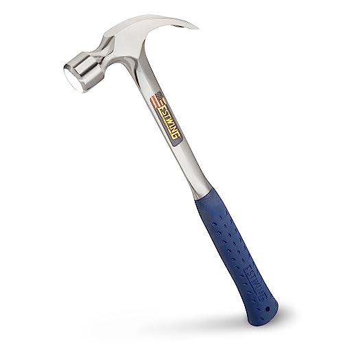Estwing Framing Hammer - 22 oz Long Handle Curved Claw with Smooth Face & Shock Reduction Grip - E3-22C