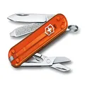 Victorinox Swiss Army Pocket Knife Classic SD with 7 Functions, Fire Opal Transparent