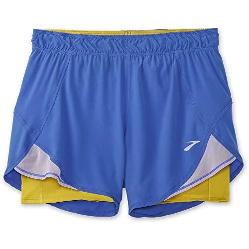 Brooks Womens Chaser 5" 2-in-1 Shorts Bluetiful/Golden Hour MD (US 8-10) 5