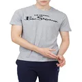 Ben Sherman Men's Signature Flock Logo T-Shirt, Grey, X-Large