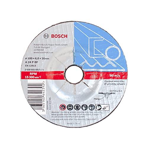 Bosch Accessories Bosch Professional 1x Standard for Metal Grinding Disc (A 24 P BF, Ø 100 x 16 x 6 mm, Accessories for Angle Grinders)