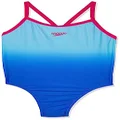 Speedo Women's ECO Ombre Turnback Swimsuit, Blue/Pink, Size 30
