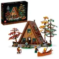LEGO Ideas A-Frame Cabin 21338 Collectible Display Set, Buildable Model Kit for Adults, Gift for Nature and Architecture Lovers, Includes 4 Customizable Minifigures and 11 Animal Figures