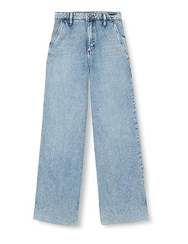 Lee Women's Utility Stella A Line Jeans, Blue, 32W x 31L