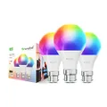 Nanoleaf Essentials Smart Bulb B22 (Matter Compatible) - 3 Pack - Color Changing LED Lightbulbs with Thread and Matter Integration