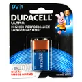 Long Lasting Power Duracell Ultra Alkaline 9 Volt Battery Blister Pack, (03962)