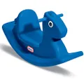 Little Tikes Primary Blue Rocking Horse - Traditional Rocker with Classic Design - Rounded Edges, Easy Grip Handles, and High Back Seat - Encourages Imaginative Play - For Kids Ages 1-3 Years