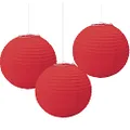 Round Paper Lanterns - Apple Red