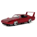 Jada Fast & Furious 1969 Dodge Charger Daytona 1:32 Scale Hollywood Ride Diecast Vehicle, Red