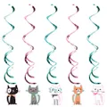Creative Converting Purrfect Party Dizzy Danglers Hanging Swirls, 99 cm Length, 5 Pieces